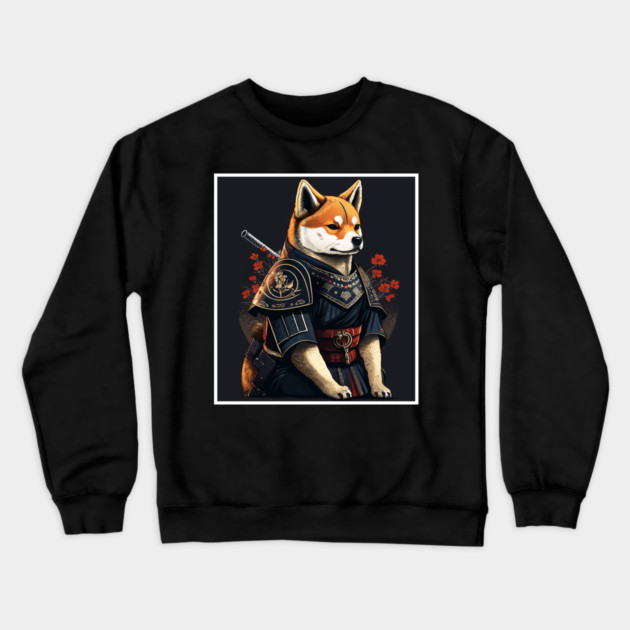 Shiba Inu dog, Samurai, Funny Dog Lover Crewneck Sweatshirt by logiamerch