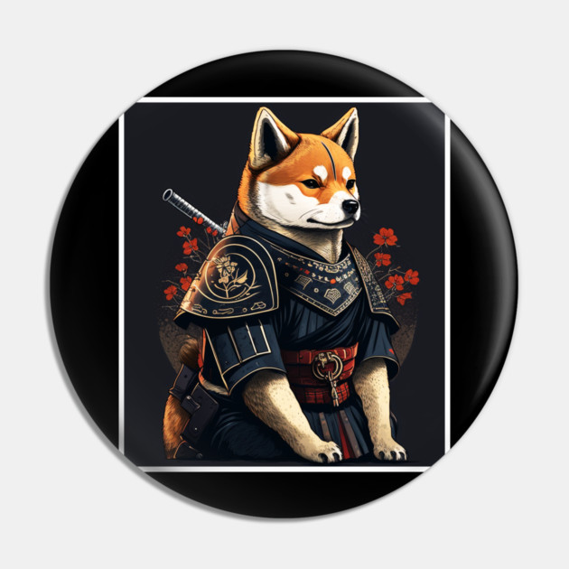 Shiba Inu dog, Samurai, Funny Dog Lover Pin by logiamerch