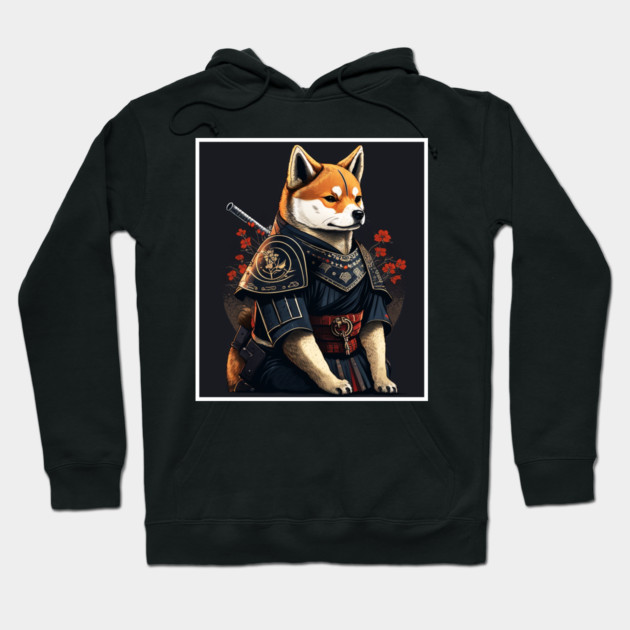 Shiba Inu dog, Samurai, Funny Dog Lover Hoodie by logiamerch