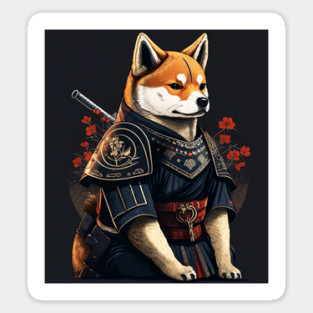 Shiba Inu dog, Samurai, Funny Dog Lover Sticker