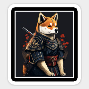 Shiba Inu dog, Samurai, Funny Dog Lover Magnet