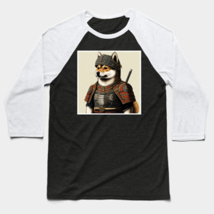 Shiba Inu dog, Samurai, Funny Dog Lover Baseball T-Shirt