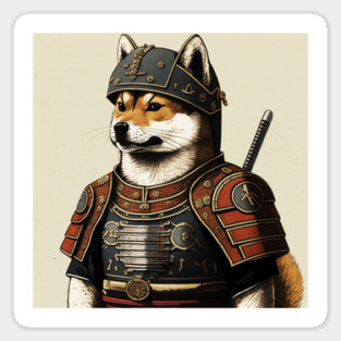Shiba Inu dog, Samurai, Funny Dog Lover Sticker