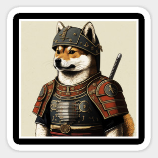 Shiba Inu dog, Samurai, Funny Dog Lover Magnet