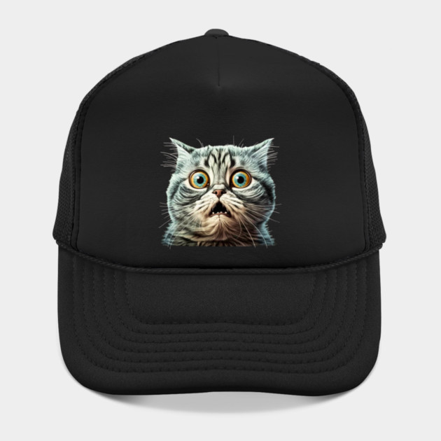 Funny Scared Cat Face, Cat Lover, Scaredy Cat by logiamerch
