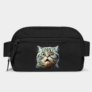 Funny Scared Cat Face, Cat Lover, Scaredy Cat Bag