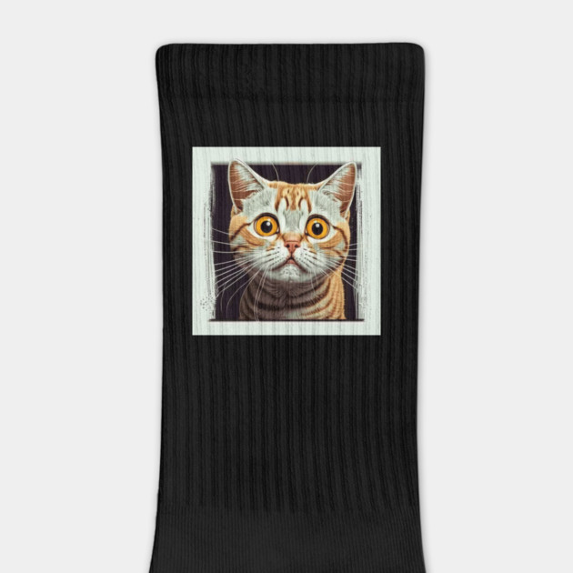 Funny Scared Ginger Cat Face, Cat Lover, Scaredy Cat by logiamerch