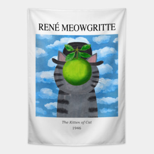 Rene Meowgritte Tapestry