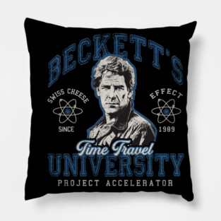 Beckett's Time Travel University Pillow