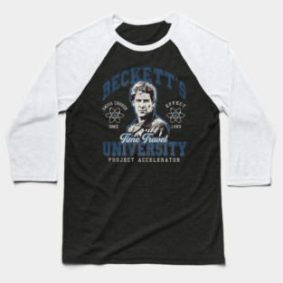Beckett's Time Travel University Baseball T-Shirt
