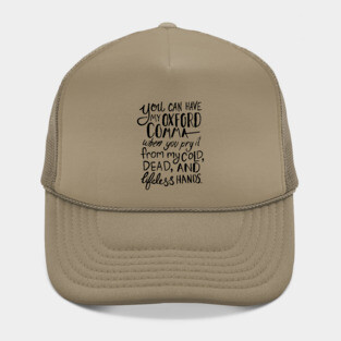 Oxford Comma Grammar Joke Hat