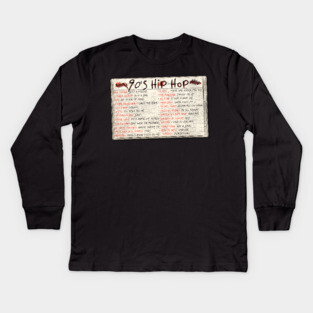 90s Hip Hop Tape Cassette Kids Long Sleeve T-Shirt
