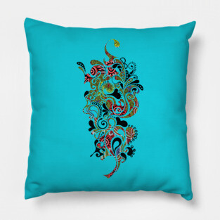 Aboriginal Art - Paisley Design Pillow