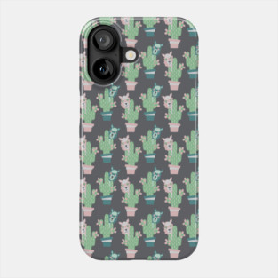 Llama Drama Cactus Pattern Phone Case