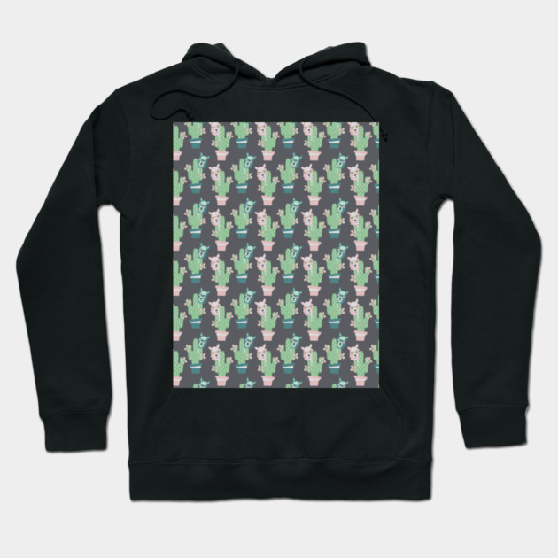 Llama Drama Cactus Pattern Hoodie by The WYLD Tribe