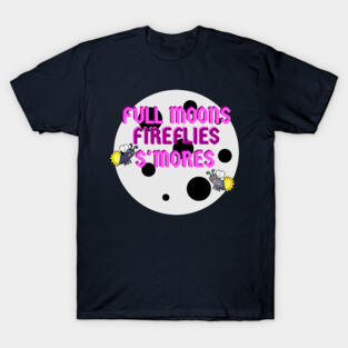 Campers Tshirt Full Moons Fireflies Smores T-Shirt