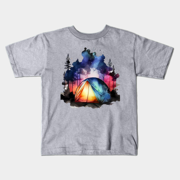 Tent Life Kids T-Shirt by Luxinda