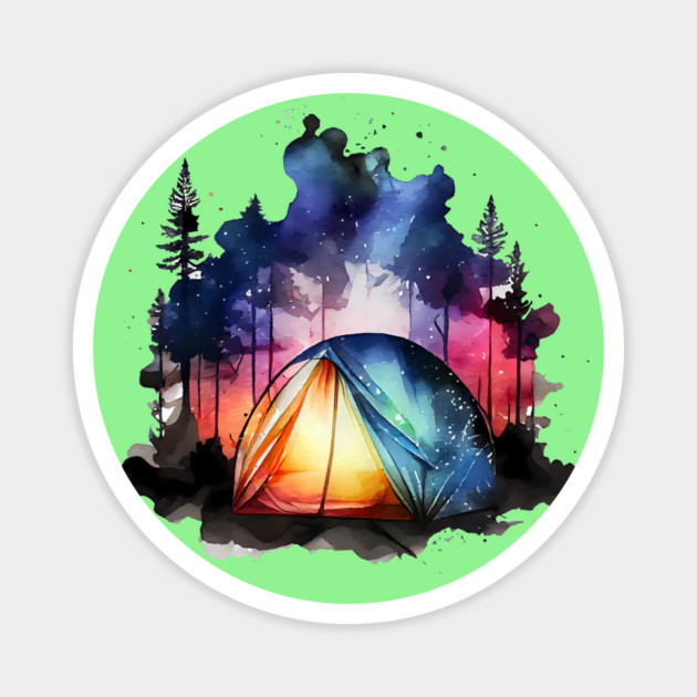 Tent Life Magnet by Luxinda