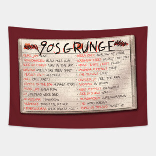 90's Grunge Rock Tape Cassette Tapestry