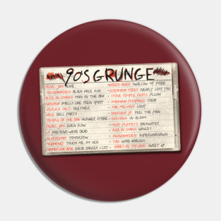 90's Grunge Rock Tape Cassette Pin