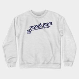 Record Town Defunct 80s Music Store Crewneck Sweatshirt