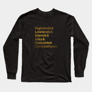 Whisky Regions Long Sleeve T-Shirt
