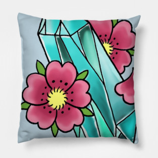 Crystal Flowers Pillow