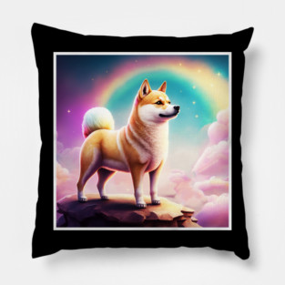 Shiba Inu Dog, Magical Land, Fantasy Pillow