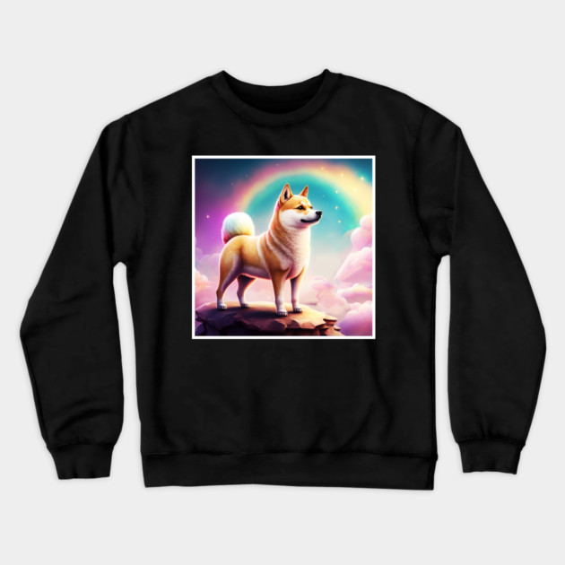 Shiba Inu Dog, Magical Land, Fantasy Crewneck Sweatshirt by logiamerch