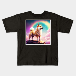 Shiba Inu Dog, Magical Land, Fantasy Kids T-Shirt