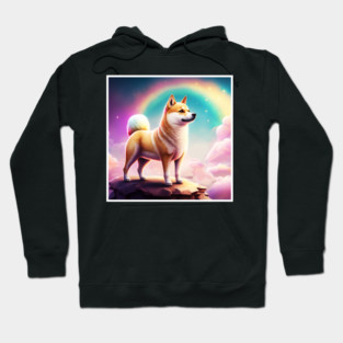 Shiba Inu Dog, Magical Land, Fantasy Hoodie
