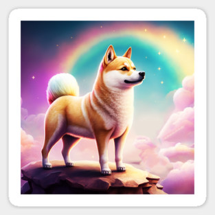 Shiba Inu Dog, Magical Land, Fantasy Sticker
