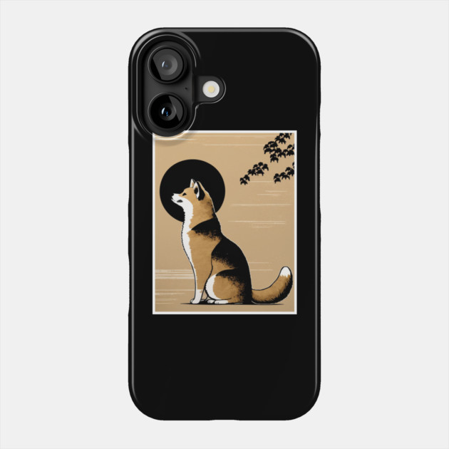 Shiba Inu Dog, Japanese Art Phone Case by logiamerch