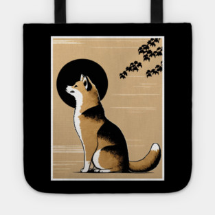 Shiba Inu Dog, Japanese Art Tote