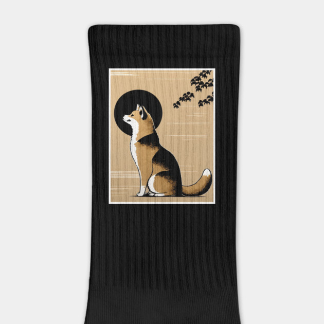 Shiba Inu Dog, Japanese Art by logiamerch