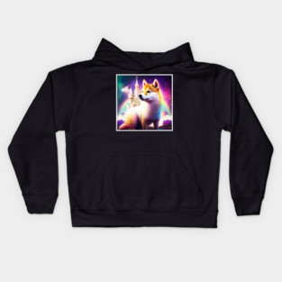 Shiba Inu Dog, Magical Land, Fantasy Kids Hoodie