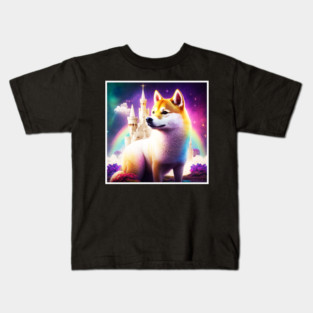 Shiba Inu Dog, Magical Land, Fantasy Kids T-Shirt