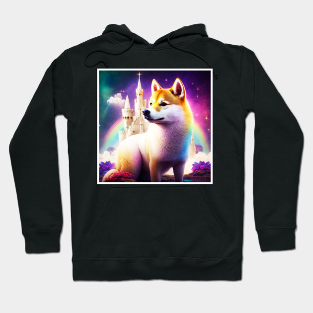 Shiba Inu Dog, Magical Land, Fantasy Hoodie by logiamerch