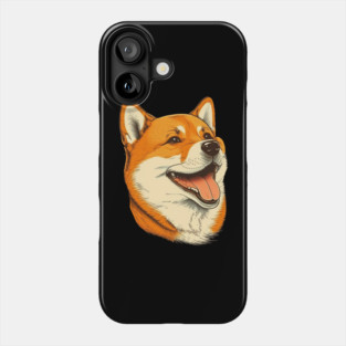 Cute Shiba Inu Dog Smiling Phone Case