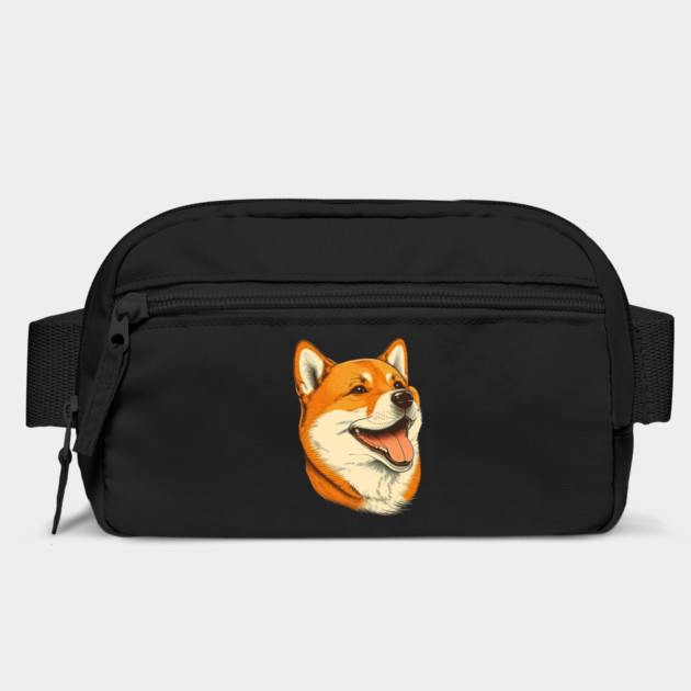 Cute Shiba Inu Dog Smiling by logiamerch