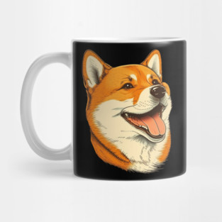 Cute Shiba Inu Dog Smiling Mug