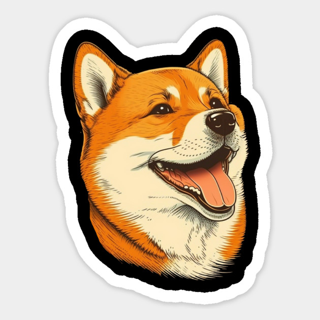 Cute Shiba Inu Dog Smiling Magnet by logiamerch