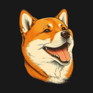 Cute Shiba Inu Dog Smiling T-Shirt