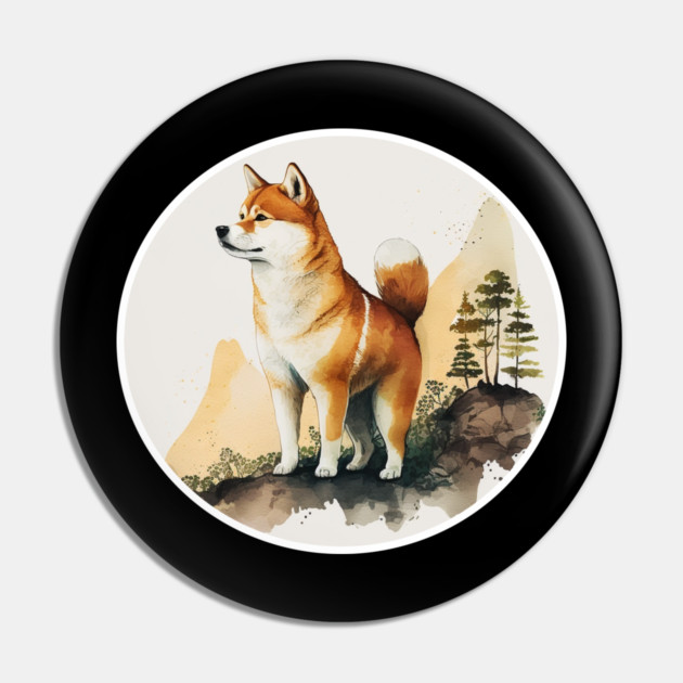 Shiba Inu Dog, Mountain Outdoor, Forest Pin by logiamerch