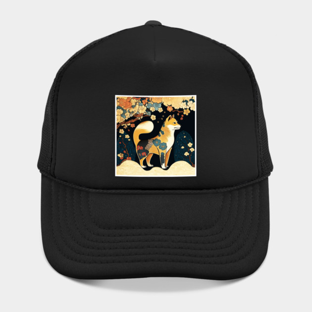 Shiba Inu Dog, Japanese Art, Floral Design by logiamerch