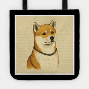 Shiba Inu Dog, Minimal Art Tote