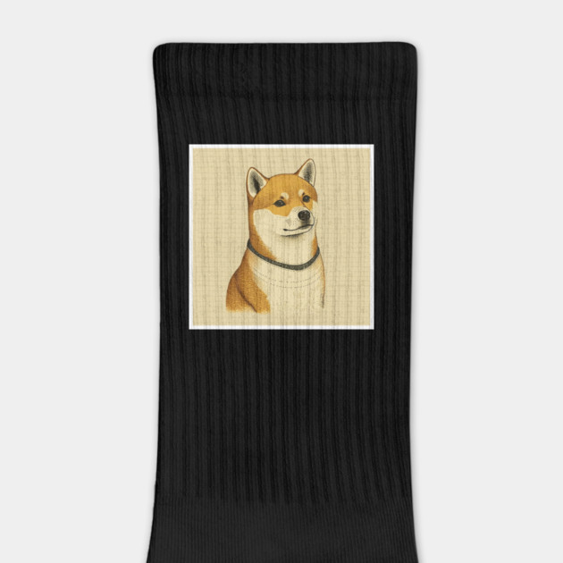 Shiba Inu Dog, Minimal Art by logiamerch