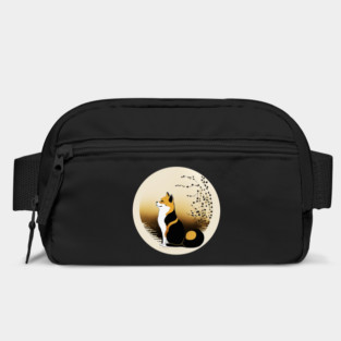 Shiba Inu Dog, Japanese Art, Full moon Bag