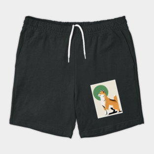 Shiba Inu Dog, Japanese Art Shorts