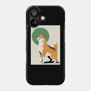 Shiba Inu Dog, Japanese Art Phone Case